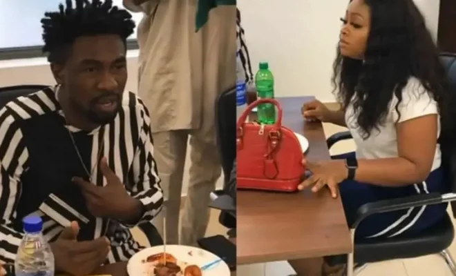 bbnaija leave tega and face me boma dares critics while sharing a meal with her video.jpg