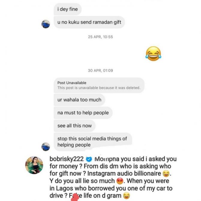 bobrisky throwing shade at mompha 768x768