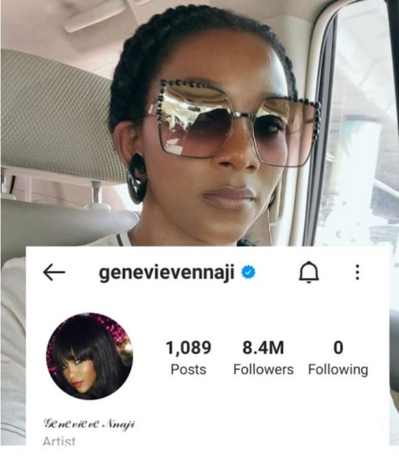 genevieve nnaji unfollows all on instagramed