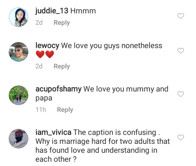 reactions as rita dominics husband drops cryptic post about rita dominic and their relationship 