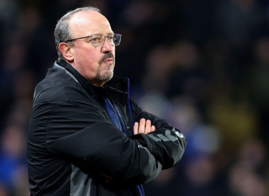everton manager rafael benitez during the emirates fa cup third round match at the mkm stadium hull picture date saturday january 8 2022 390x285
