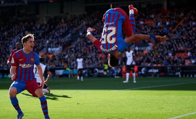 aubameyang nets hat trick in his 3rd match for barcelona