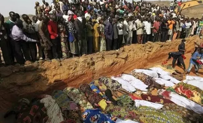file photo of mass burial in plateau state