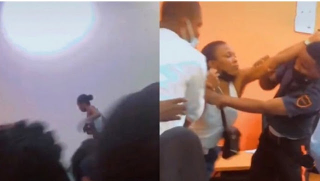 naijaexposed lady creates scene at bank