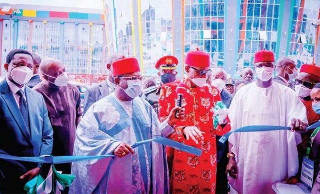 buhari at the inauguration of one of the projects