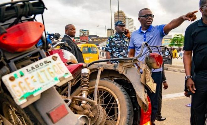 sanwo olu bans okada in parts of lagos