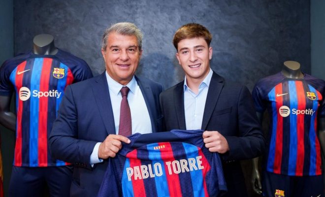 Pablo Torre signs four-year deal at Barcelona