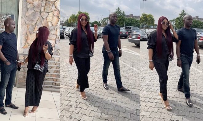 22you bring out the young man in him22 reactions as mercy aigbe and her husband steps out looking young