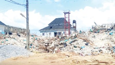 demolished building