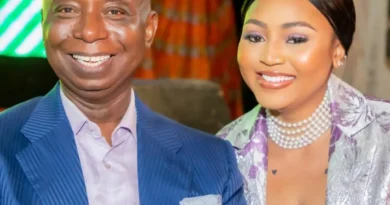 Regina Daniels and her husband