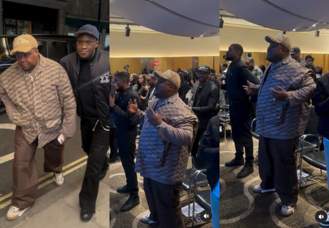 Cubana Chiefpriest with UK-based Nigerian pastor, Tobi Adegboyega