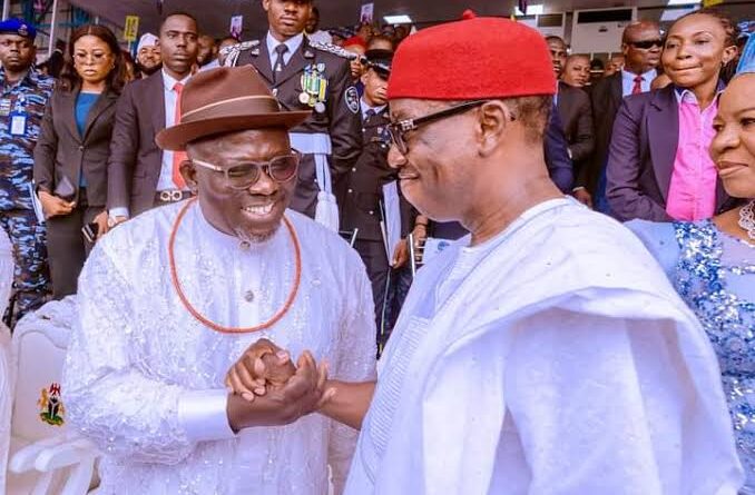 Delta State Governor, Sheriff Oborevwori, the immediate past governor, Ifeanyi Okowa,