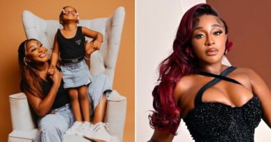 Ini Edo and daughter
