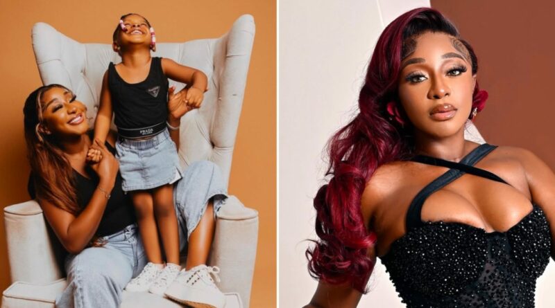 Ini Edo and daughter