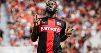 Bayer Leverkusen striker Victor Boniface]