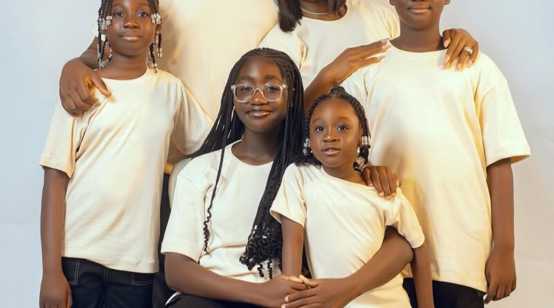 Mercy Johnson and her family