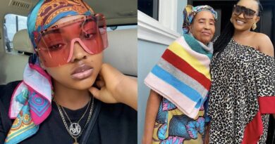 Mercy Aigbe and late mom