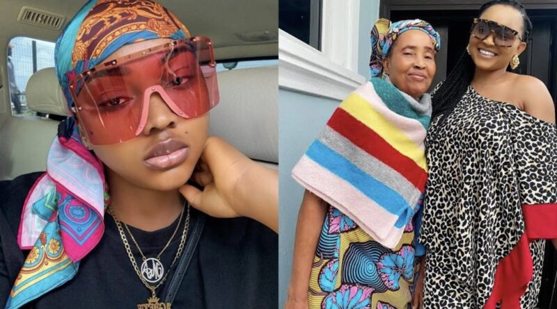 Mercy Aigbe and late mom