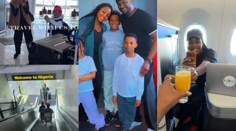 Anita Okoye returns to Nigeria with her kids